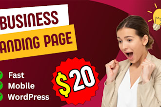design a wordpress landing page for small businesses using divi