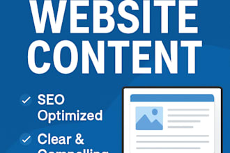 write professional and SEO optimized website content