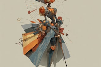 do design stunning abstract art in elevates of space