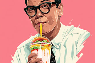 design food pop art of your food