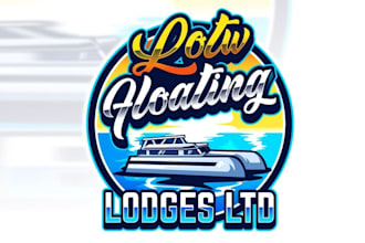 design amazing houseboat rental company logo