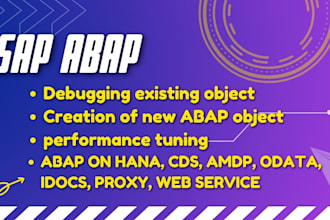 provide sap abap on hana, odata, cds, ws, idoc, amdp, telugu