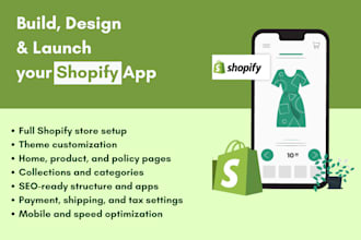 build, design, and launch a shopify website