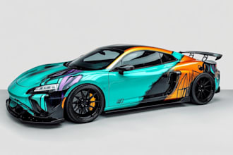 design a custom vehicle wrap, cars, pickups, trailers, etc