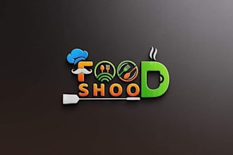 do restaurant, fastfood, BBQ, food truck and 3d food logo design