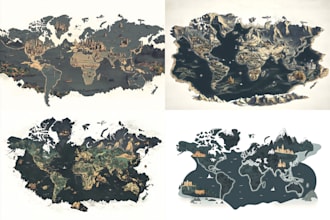 draw a unique vector or isometric map