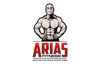 design premium fitness personal trainer in miami logo