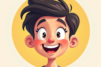 draw cartoon vector portrait with your face