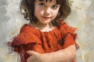 paint a realistic portrait in oil or acrylic