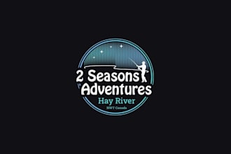 design high definition seasons adventures river logo