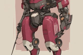 draw mecha robot gundam illustrations