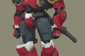 design mecha girl, mecha musume or partial mecha