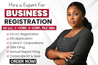 register US llc, c corp, ein, file dba, convert llc to corporation