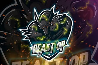 design beasts, monsters, fantasy logo or illustrations