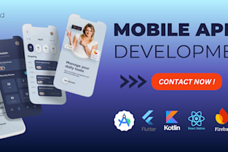 build android apps using flutter, android studio, kotlin, firebase