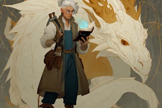 do dnd character art, illustration commission art