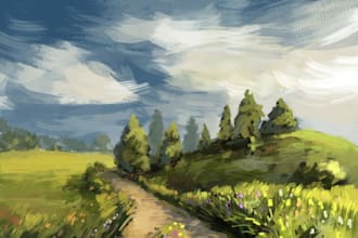 paint professional landscapes and custom environment art