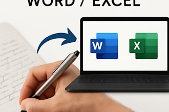 convert handwriting to word or excel professionally