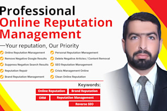 do pro online reputation management, reverse SEO to push down negative listing
