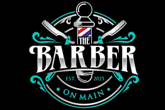be your creative barber shop logo designer