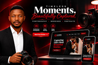 design photography website wedding website portfolio website with online booking