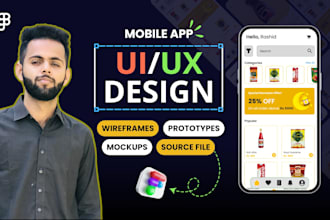 design high quality mobile app UI UX and figma app prototype