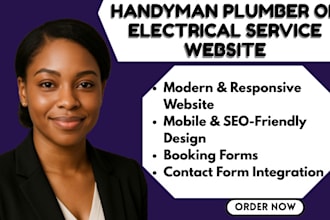 design a fully responsive handyman plumbing electrical service website