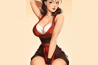design a pin up girl and pin up girl illustration