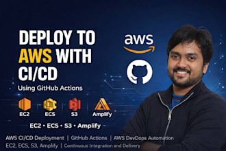deploy or fix your app on AWS ec2 ecs with ci cd github actions