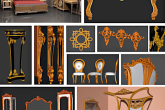 create 3d models for cnc wood carving and furniture