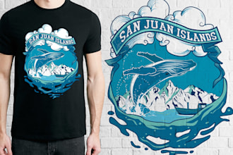 create a unique custom sea beach t shirt design for summer vibes