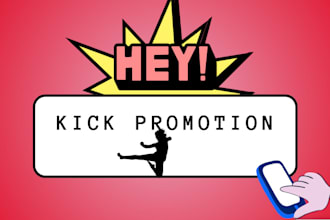 do organic kick and twitch promotion, kick channel to get live views
