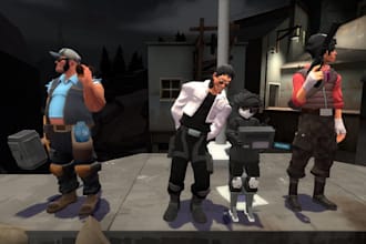 edit, port or modify your gmod playermodel, sfm left4dead2, mmd, tf2, fnaf model