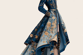 draw a fashion or editorial illustration, sketch, commercial
