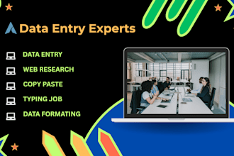 do data entry copy paste web research typing job