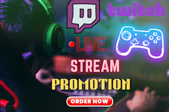 promote twitch live gaming stream wishlist streamer and kick channel promotion