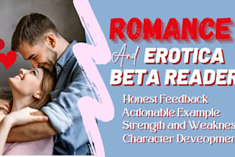 romance, dark romance, or erotic romance beta reader
