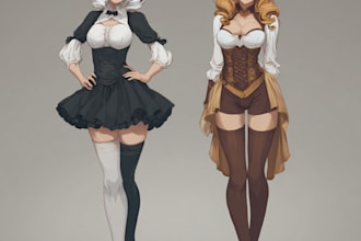 create a illustration anime or roleplaying character