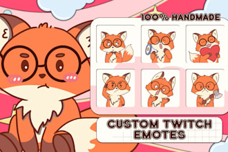 design cute and custom static twitch emotes for your stream
