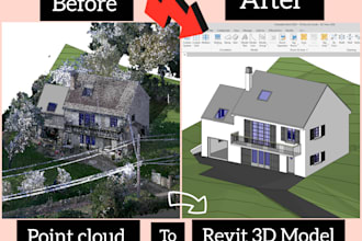 convert point cloud scan to revit bim model and 2d cad drawings