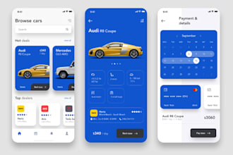 develop car rental app, auction app, car dealership, car booking app