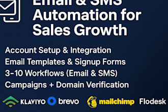 setup klaviyo, flodesk, convertkit or brevo email flows for shopify or etsy