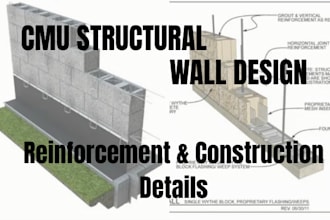 do cmu masonry wall structural design rebar details florida texas permits