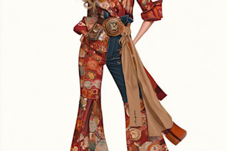 draw fashion illustration , sketch, model , artist , digital