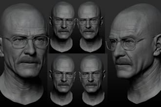 sculpt 3d head model 3d bust sculpt realistic face likeness 3d scan for printing