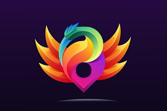 make a minimalist combination color logo for your brand