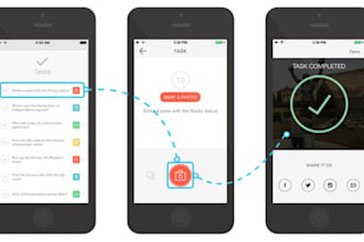 develop a scavenger hunt app with gps, qr codes, and a live leaderboard