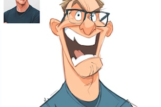 draw a fun cartoon caricature from your photo