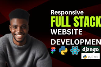 front end full stack website development with react js typescript python django