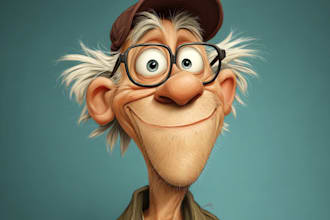 make a custom cartoon caricature with exaggerated features